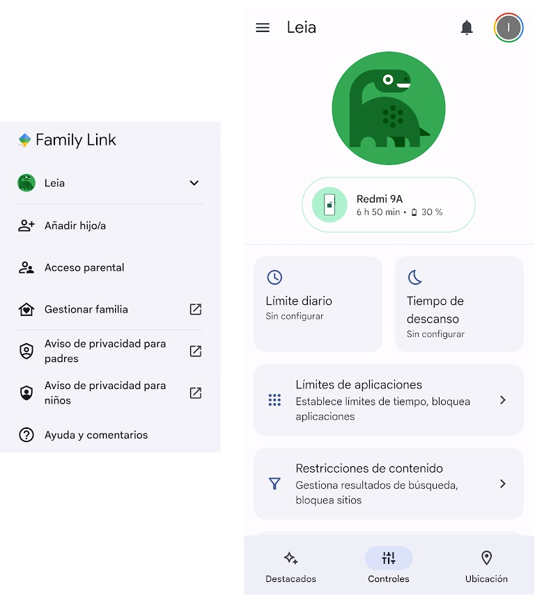 Configuración Google Family Link